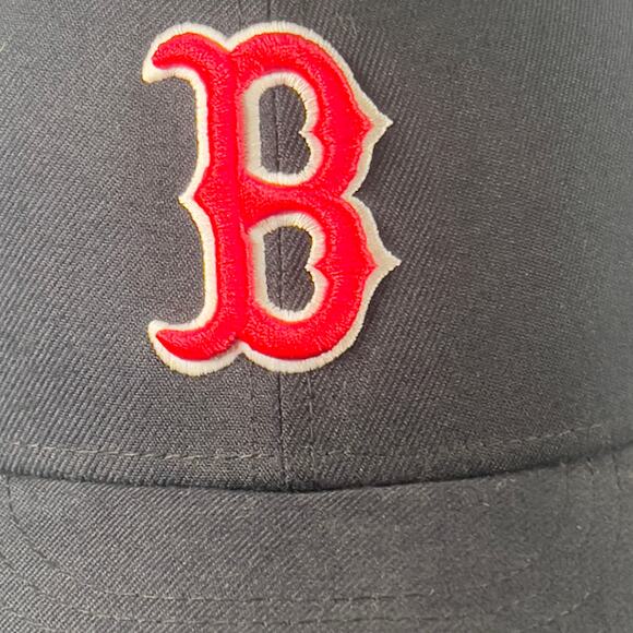 New Era Boston Red Sox Navy Authentic 59FIFTY Fitted Baseball Cap Size 7 3/8 - Picture 5 of 11